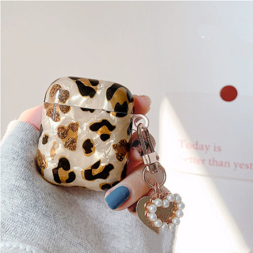 Couverture de protection du casque Bluetooth Leopard Print
