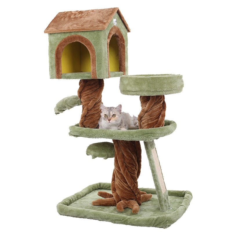 Maison des arbres de chat entièrement en un ciel