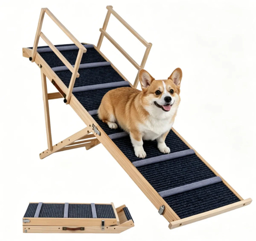 Rampe pliable réglable de 6 niveaux pour animaux de compagnie
