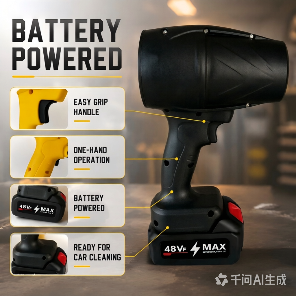 Ventilateur jet sans fil Turbo Blower portable haute puissance pour le séchage et le nettoyage de voiture