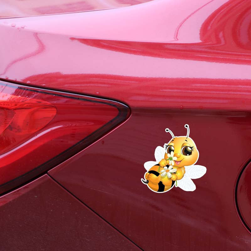 Cartoon Petit Bee Car Corps Bumper Fenêtre Sticker