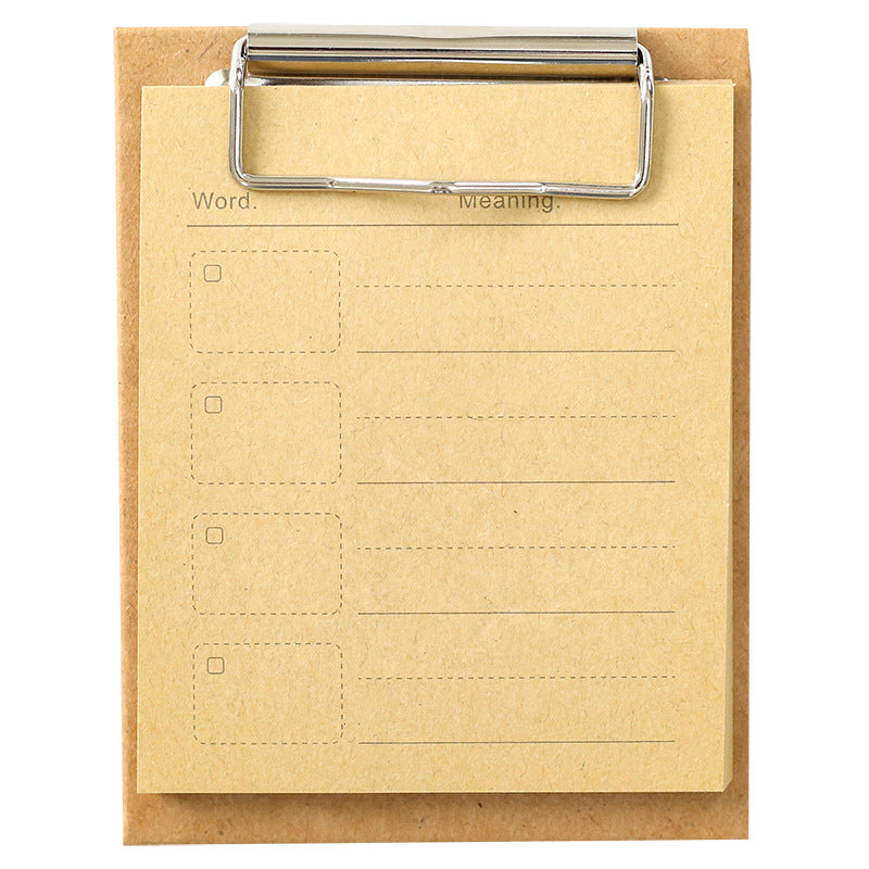 Creative Cowhide Color Board Clip Sticky Note pour les étudiants peuvent Tear N Times