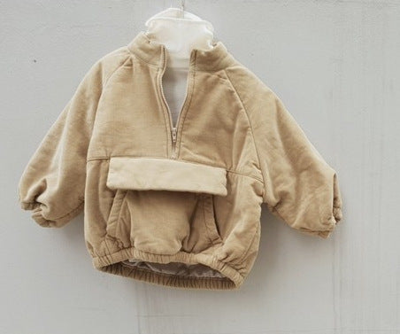 Pull en polaire antique avec veste en coton
