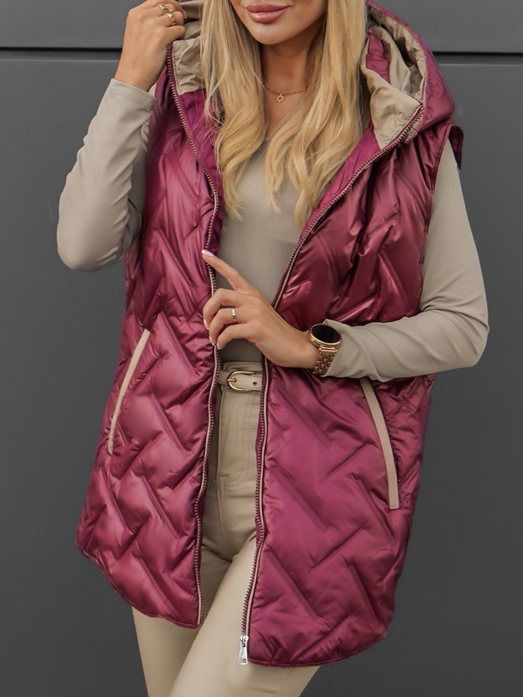 Manteau d'hiver sans manches sans chaleur