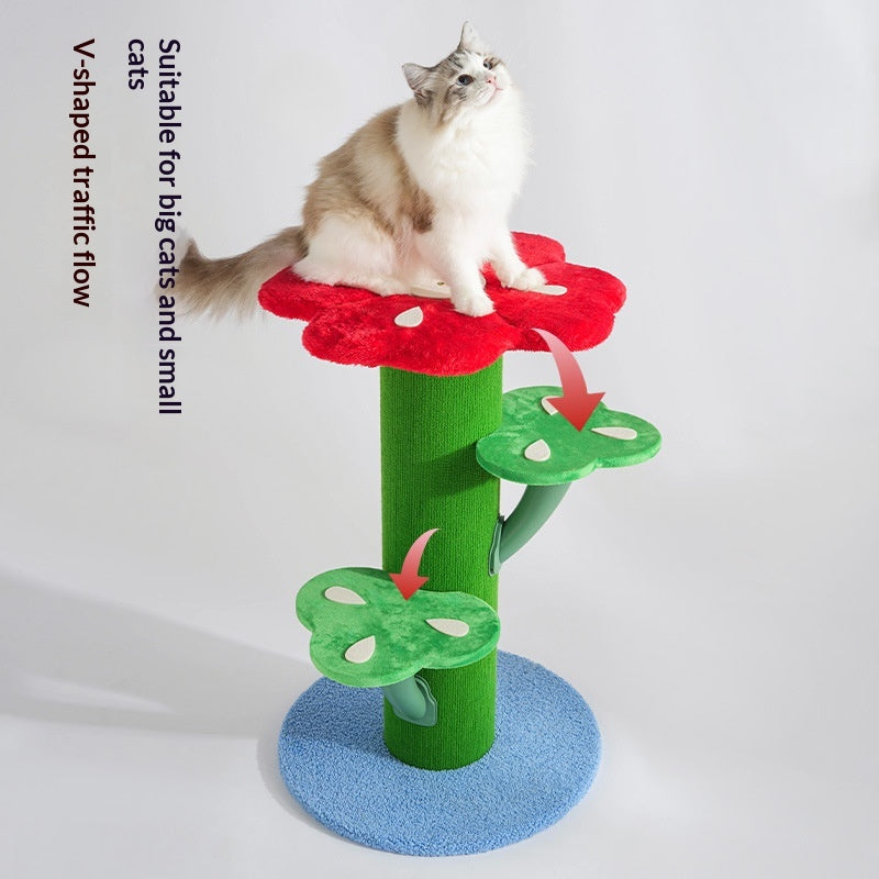Miao Xianer Cat Jeu plate-forme de saut en forme de plante verte