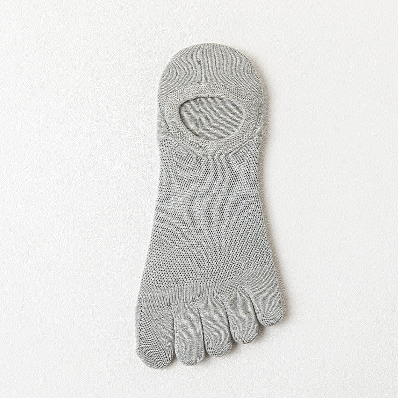 Men's mince Mesh Respirant Cinq doigts Chaussettes invisibles