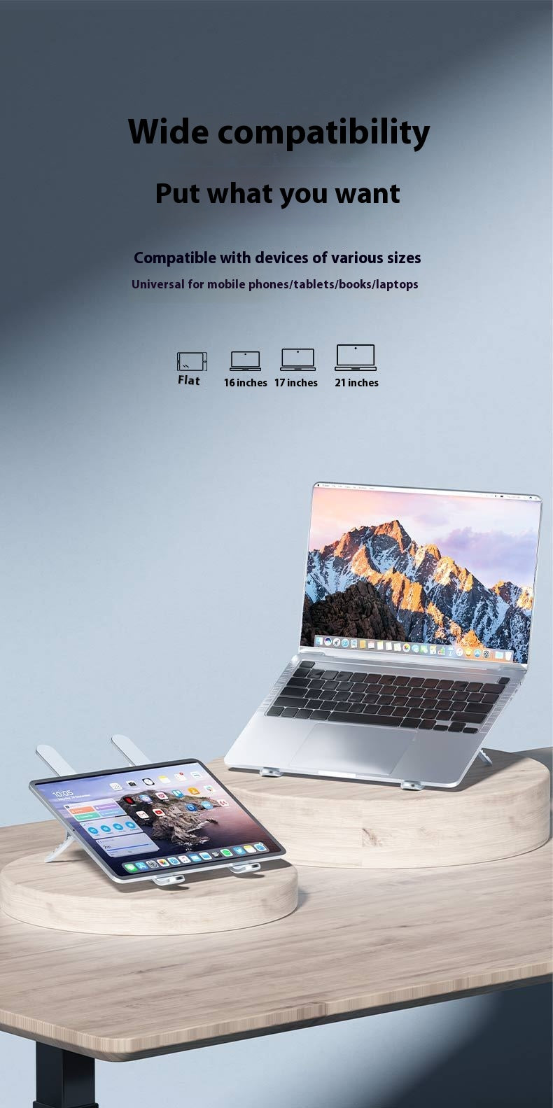 En alliage d'aluminium Notebook Stand Portable Polding Lifting Tablet Height Augmenter Bureau Tw