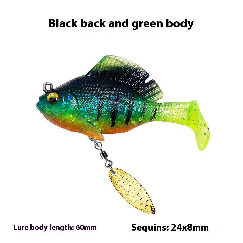 Sequins rotatifs T Tail Topmouth Culter Bass Mandarin Poissons Aile