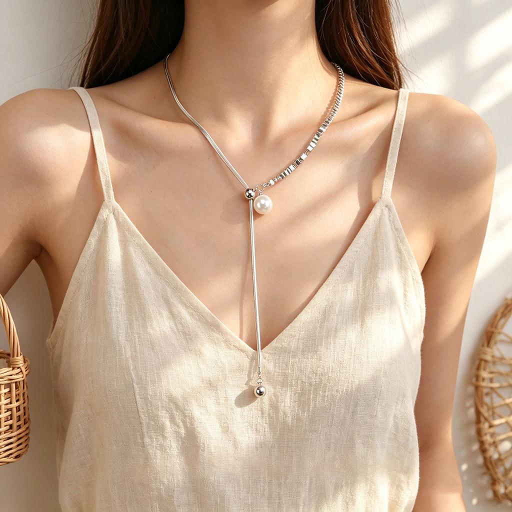 Accessoire élégant à long collier Tassel