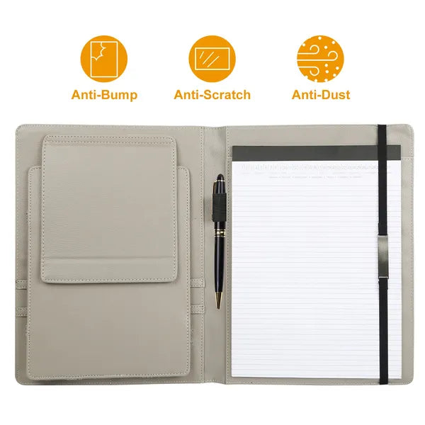 Cas d'organisateur pour 9.7in Tablet PC Portfolio de tablette d'affaires avec A5 Notepad Paper Pad Car