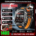Batterie militaire 1400mAh montre intelligente avec lampe de poche LED