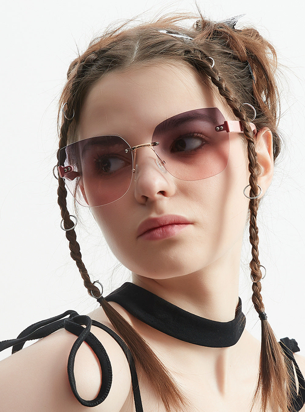 Lunettes de soleil haut de gamme Diamond Cut Edge pour femmes