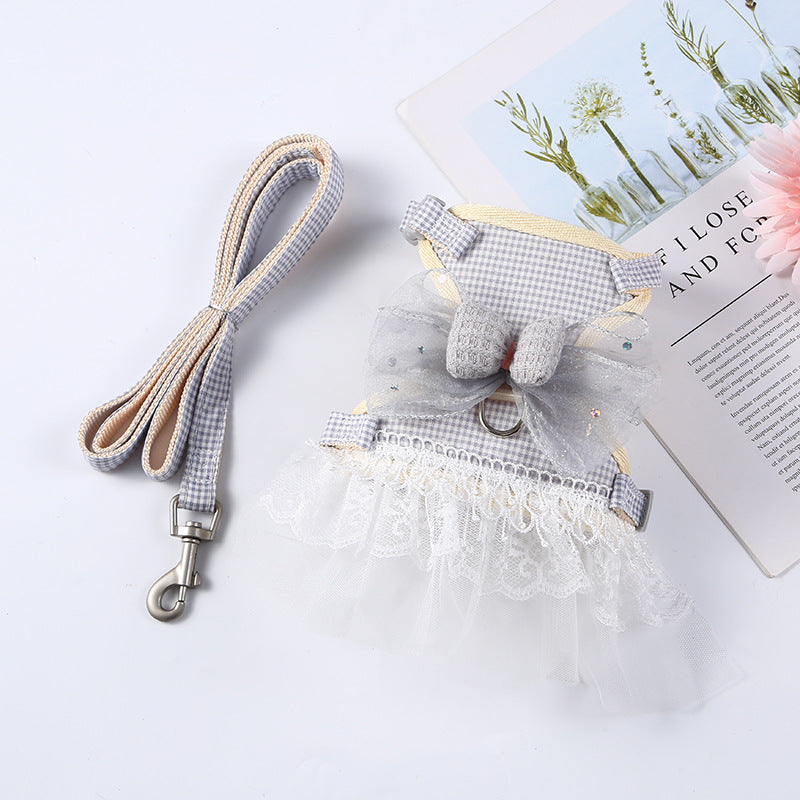 Robe de princesse en dentelle pour animaux de compagnie