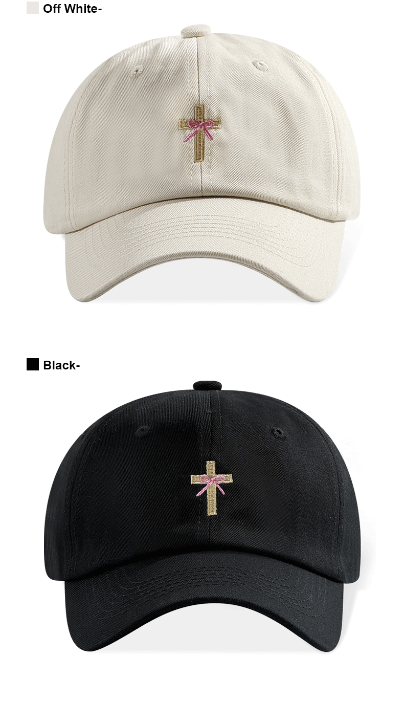 Religieux Christian Cross Bow Broderie Vintage Casual Unisexe Baseball Chapeau de papa