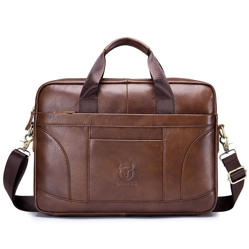 Sac à main pour hommes en cuir à grains entiers