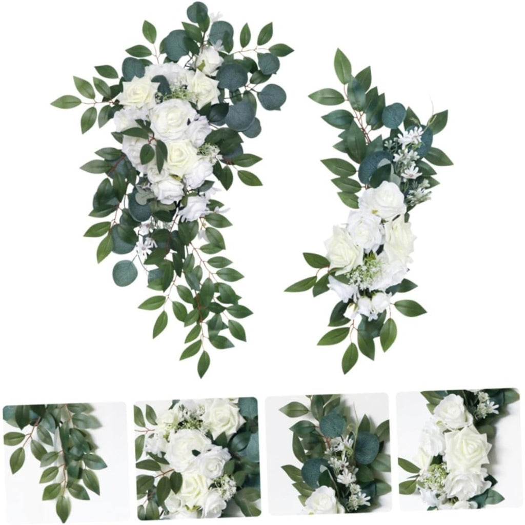 Lot de 2 décorations de fleurs artificielles