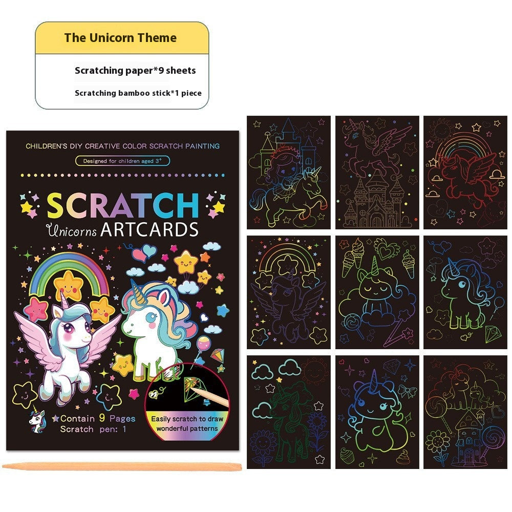 Diy Graffiti Supplies Suit Colorful Scraping Paper