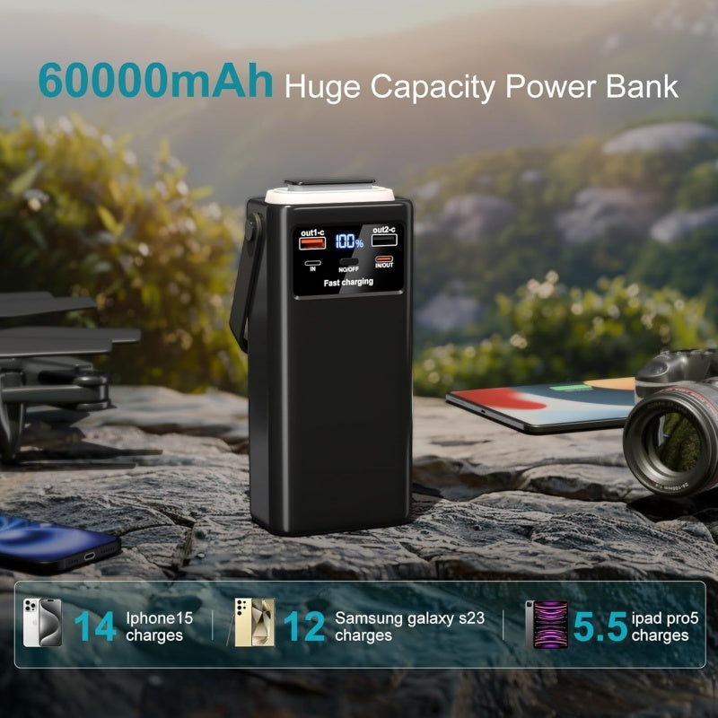 120W Portable Power Bank Large Capacity Fast Charging