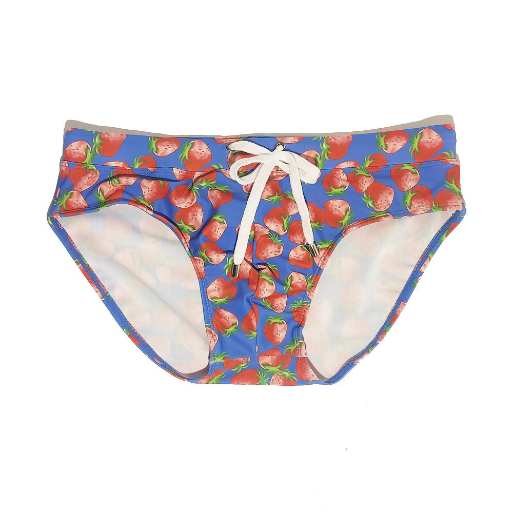 Slips de fraise sexy et ludique pour hommes