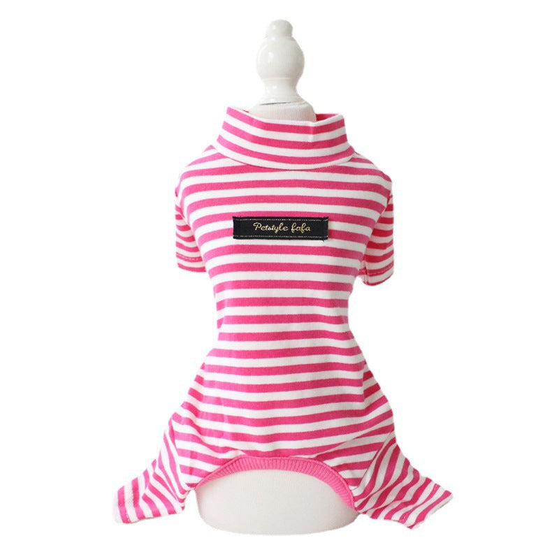 Leggings pour animaux de compagnie rayés en coton de huit couleurs