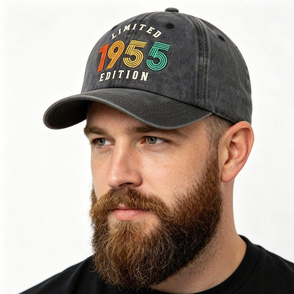 2pcs 1955 Limited Edition Old Baseball Cap