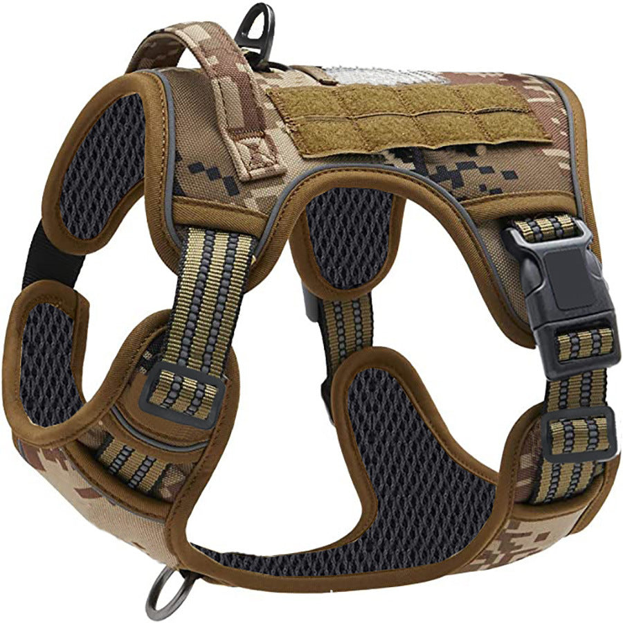 Veste extérieure pour animaux de compagnie avec sangles réglables et poignée de laisse