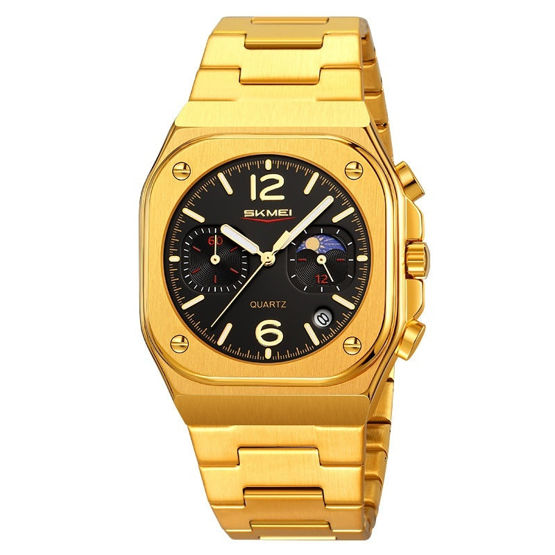 Homme Casual Waterproof Multifonctionnel Business Quartz Watch