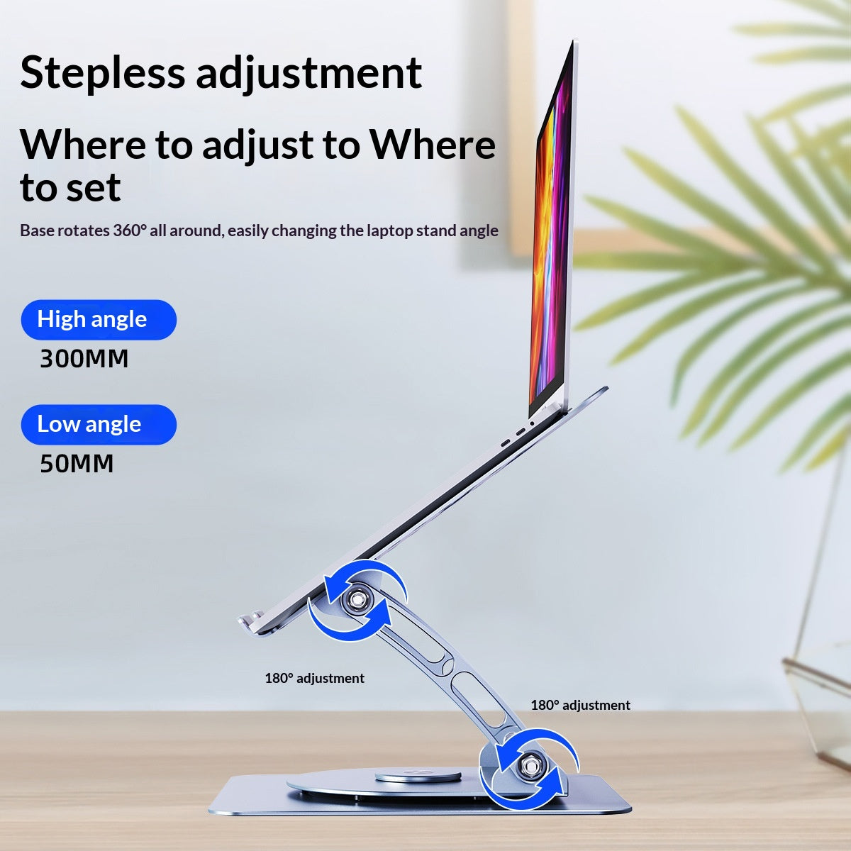 Double Rod pliable support de notebook rotatif bureau