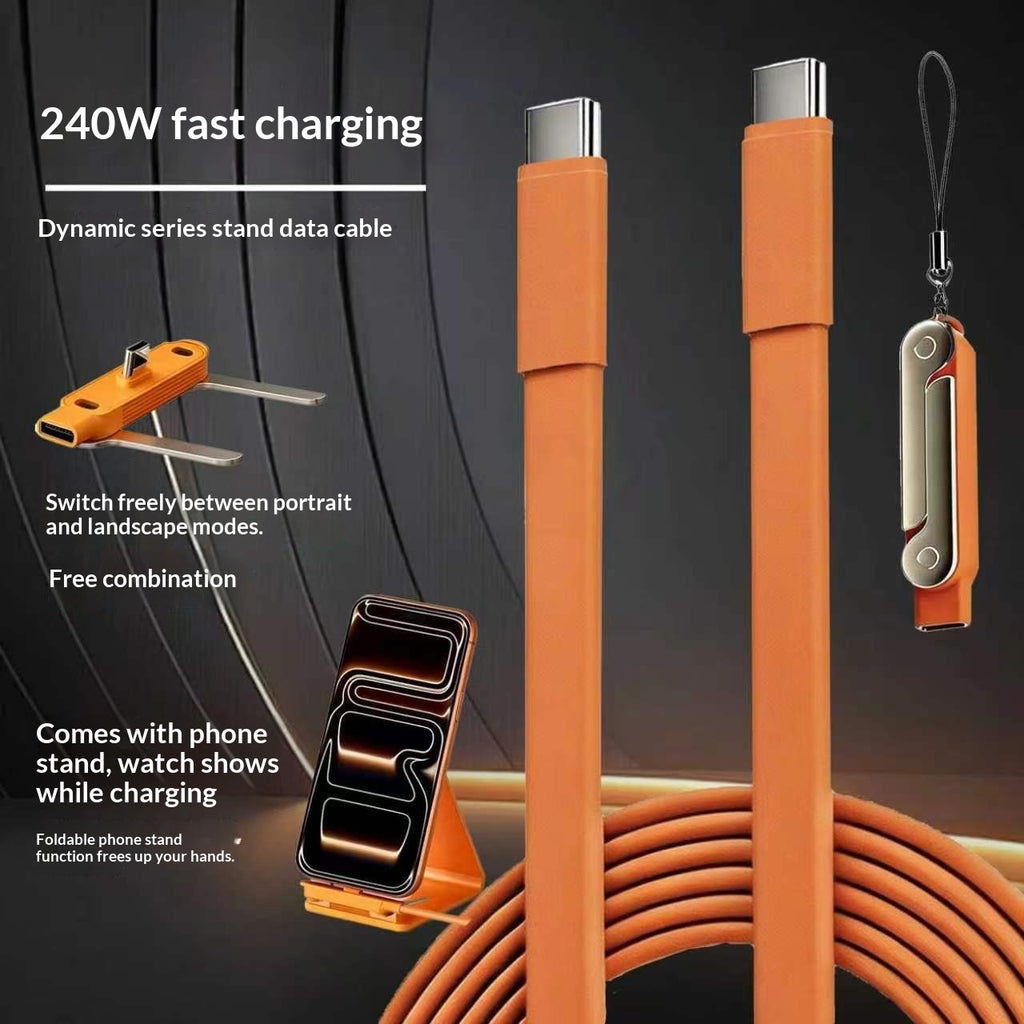 Câble de charge Super-Fast de type C double silicone