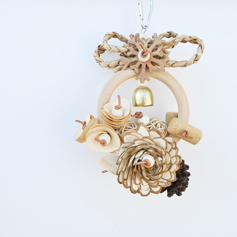 Plant Straw Gnawing Anneau en bois naturel Slice Pine Cone Toy