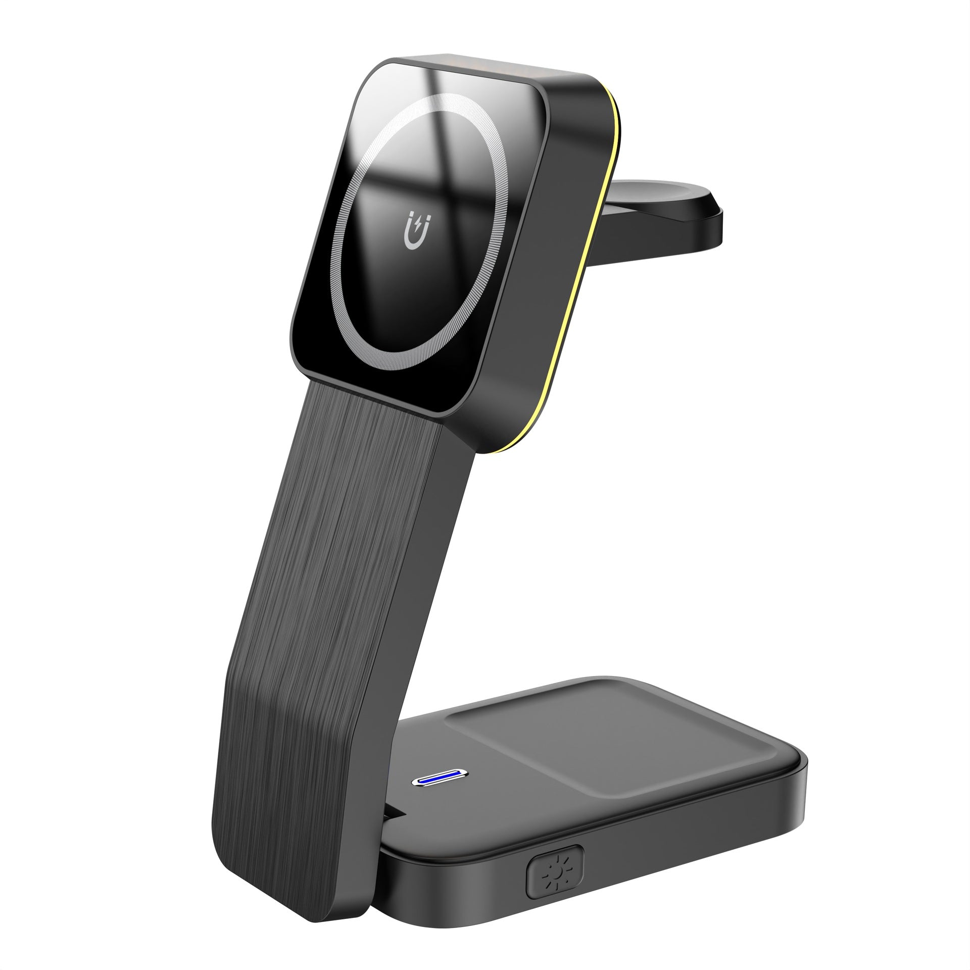 Chargeur sans fil pliable à aspiration magnétique trois en un