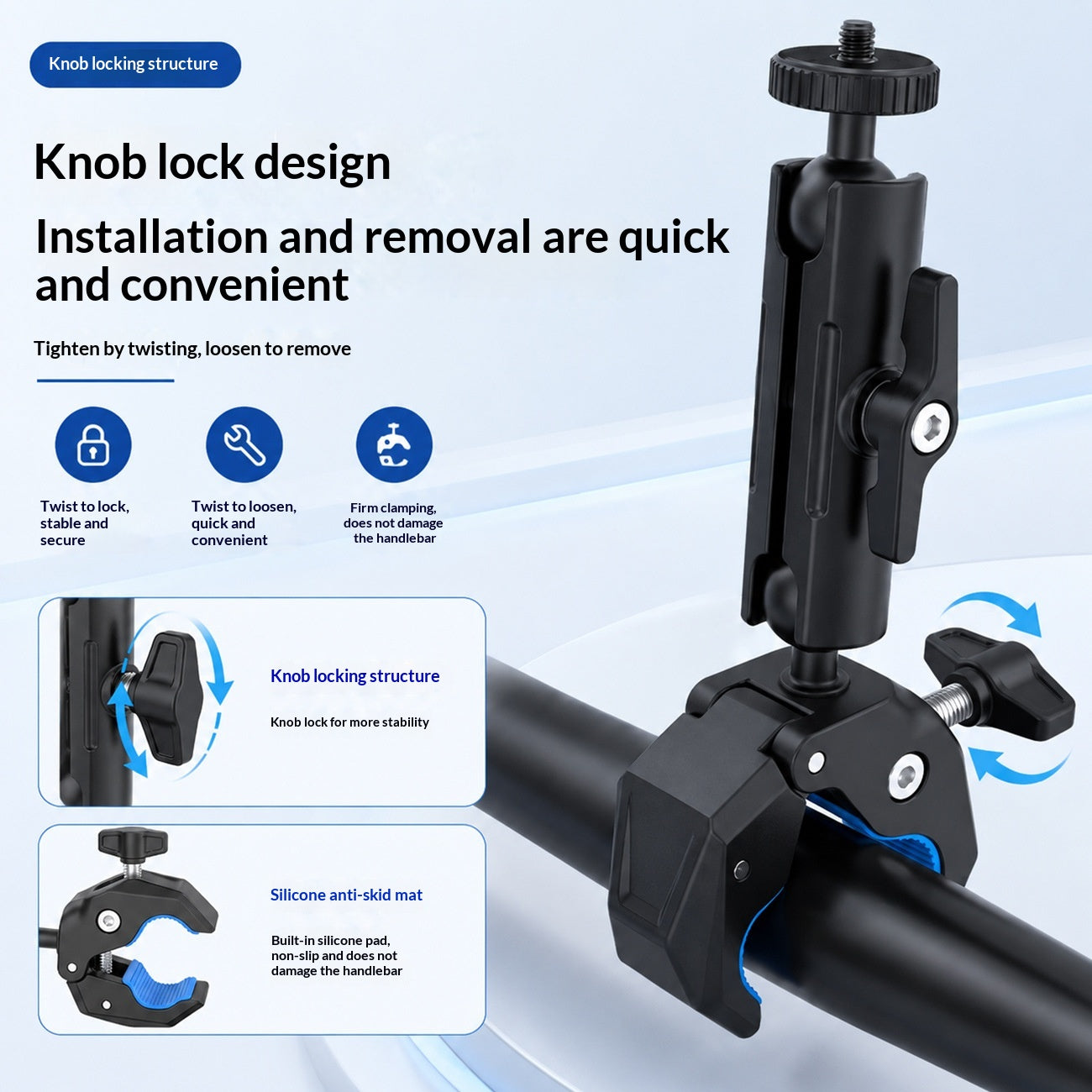 Moto Riding Kickstand Mount Base Caméra Accessoire