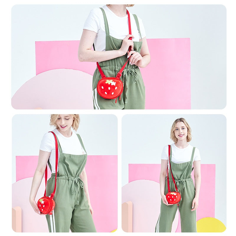 Mignon de fraise Fruit Cartoon Sac Crossbody pour enfants