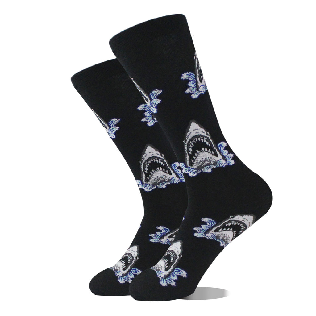 Peinture à l'huile rétro cartoon animal homme Chaussettes mi-calf