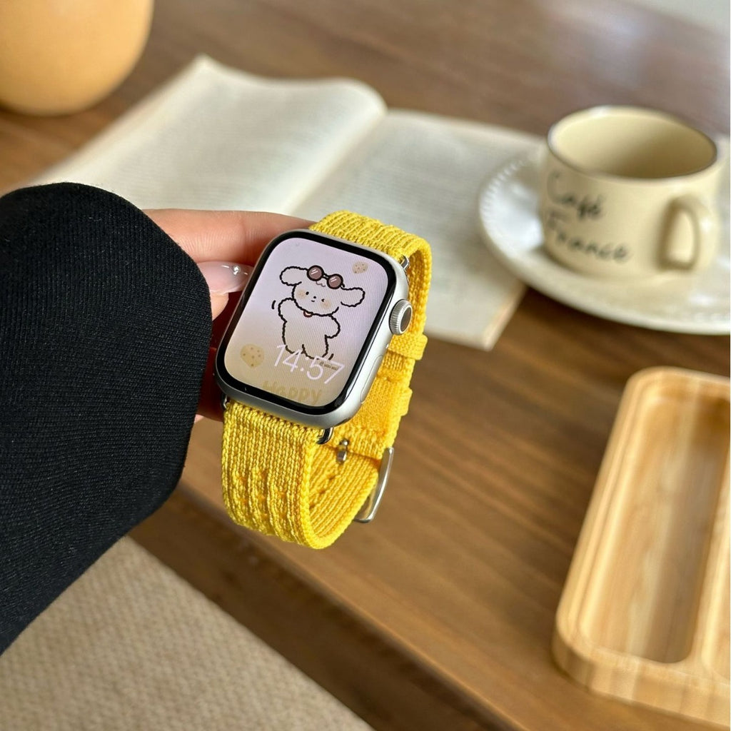 Bracelet de montre tissé en nylon tricoté