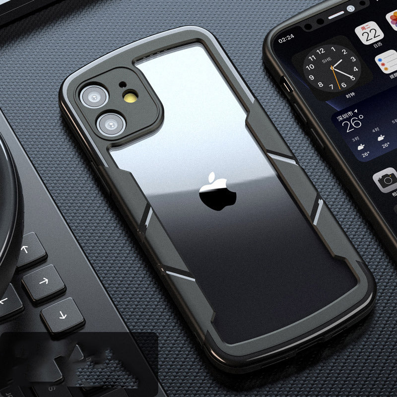 Lentille anti-drop tout inclus Silicone boîtier de téléphone transparent