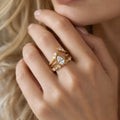 Twist Zircon anneau en acier titane Niche et haut de gamme