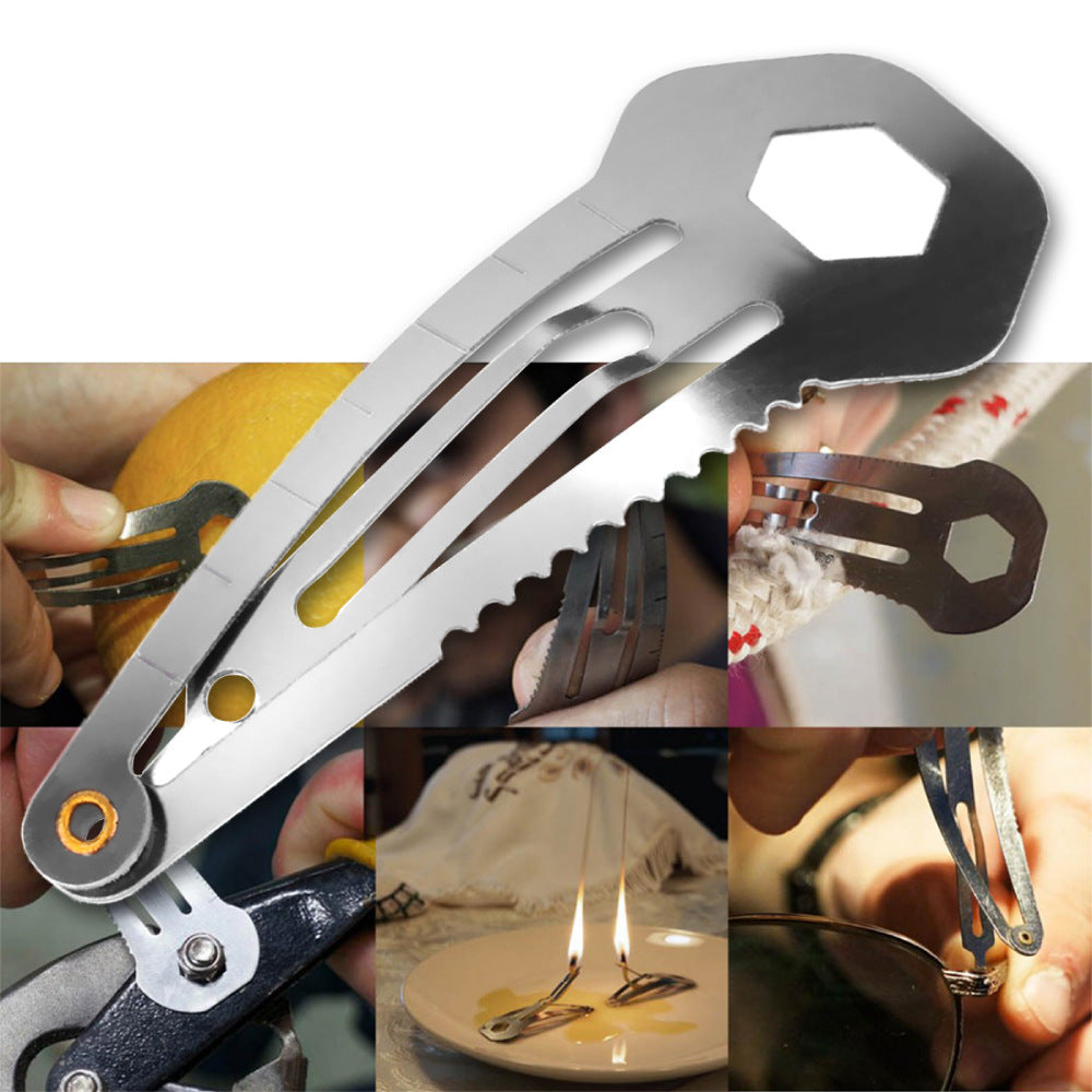 Acier inoxydable Couleur solide multifonctionnel EDC Barrettes