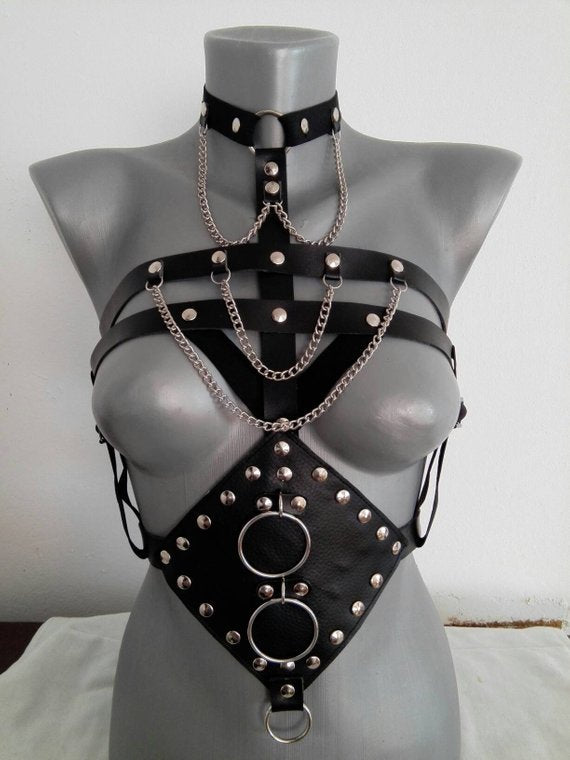 Accessoires de costume de danse en cuir pour femmes