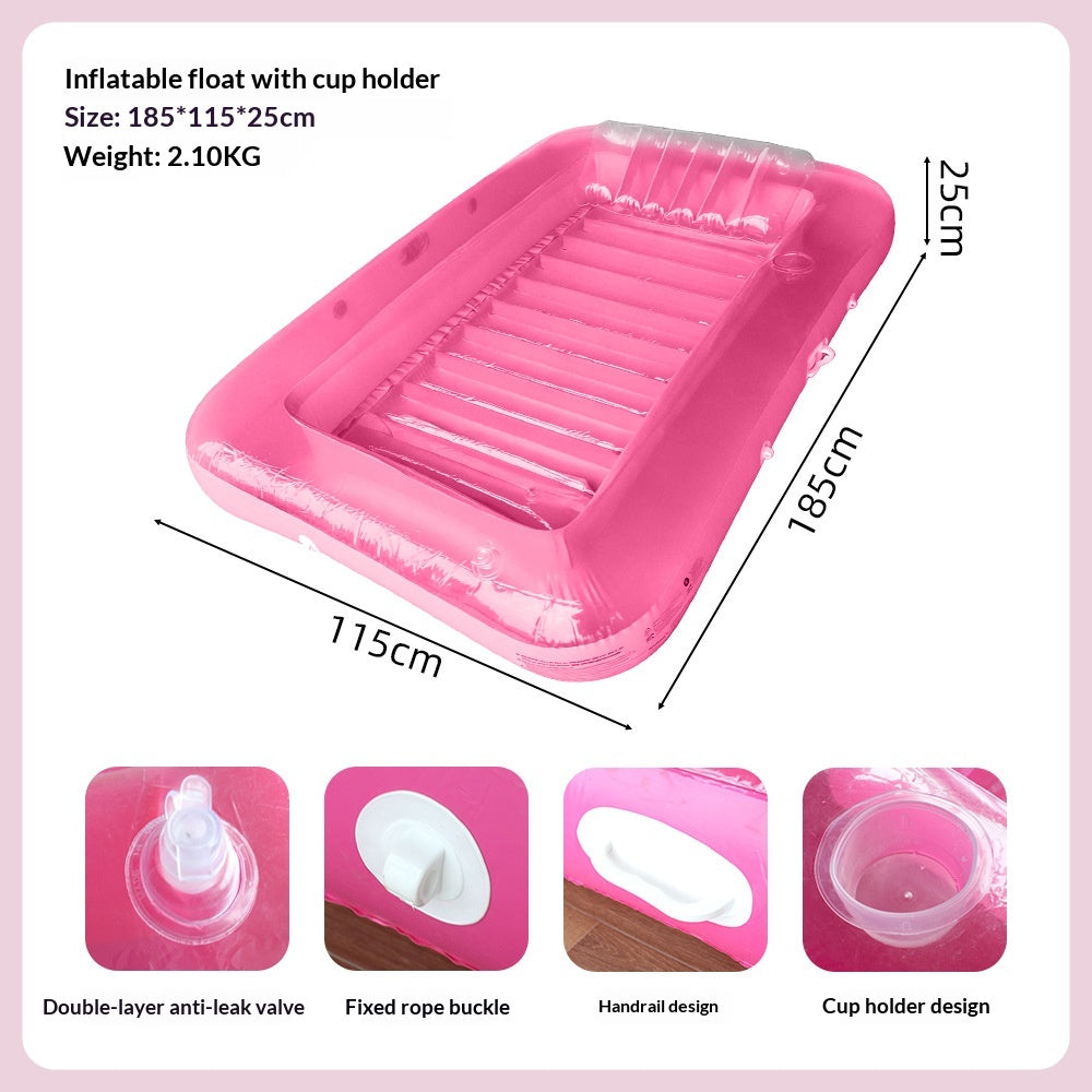 Raft flottant double gonflable avec oreiller