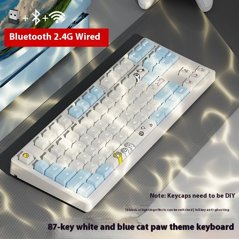 Jeu de bureau sans fil Bluetooth Clavier mécanique trois modèles