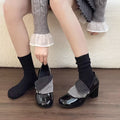 Femmes Black Retro British-Style High Heels