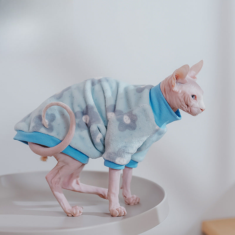 Vêtements d'animaux de compagnie en flanelle chaude épais doublés de polaire