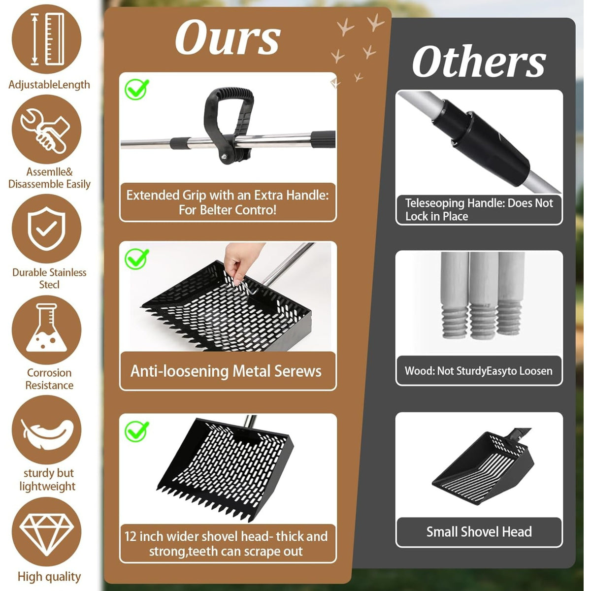 30cm long special shovel for chickens and ducks