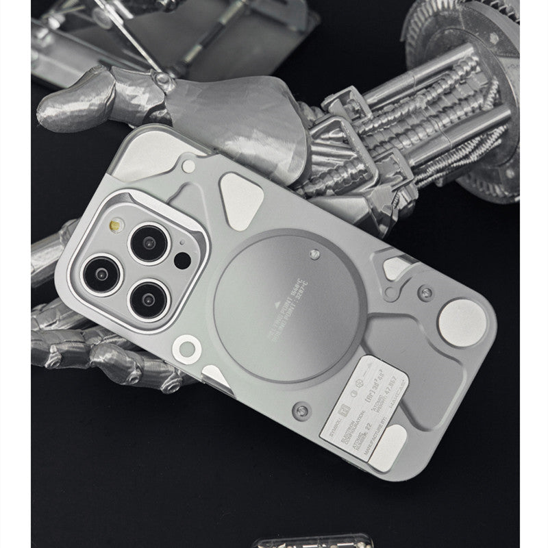 Boîtier de téléphone en argent mécanique électroplaqué