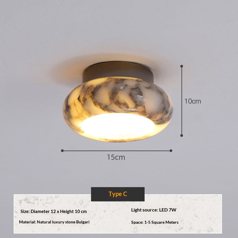 Minimaliste Lumière de plafond en marbre léger et luxueux