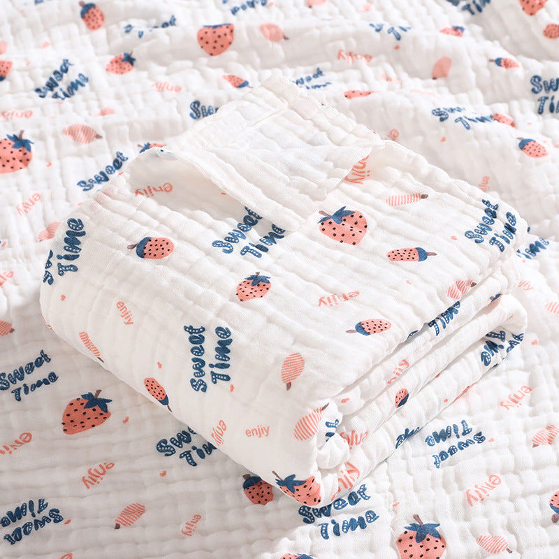 Couverture pour bébé imprimé en coton pur