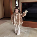 Filles Fawn Deer Ultra-Soft Long-Pile Quilted Warm Coat