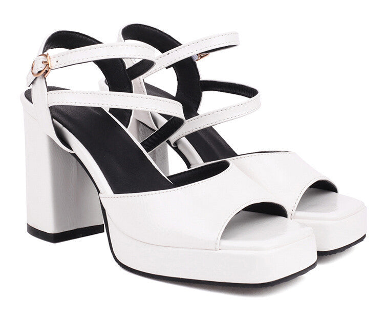 Plate-forme de femmes Sandales de talons chunky