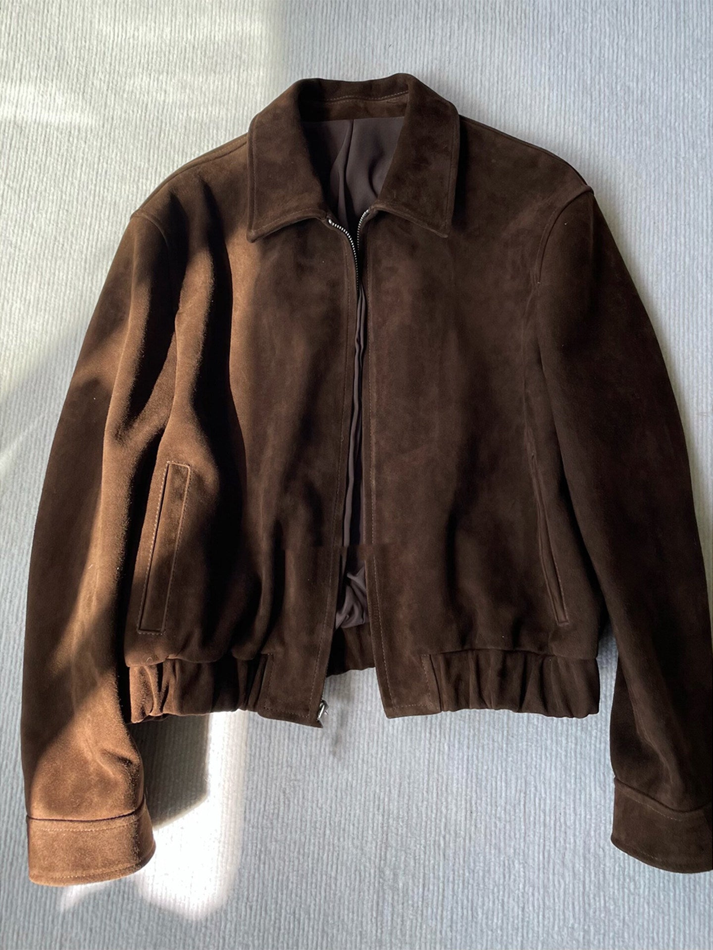 Veste de vélo à épaule large Lapel Vintage